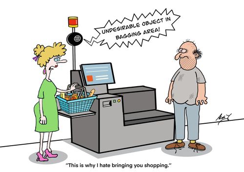 "This is why I hate bringing you shopping."