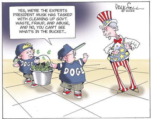"Yes, we’re the experts President Musk has tasked with cleaning up govt. waste, fraud, and abuse, and no, you can’t see what’s in the bucket..."