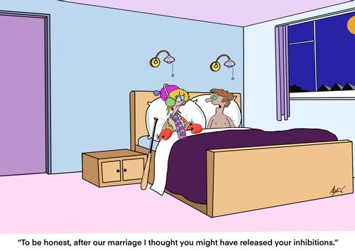"To be honest, after our marriage I thought you might have released your inhibitions."