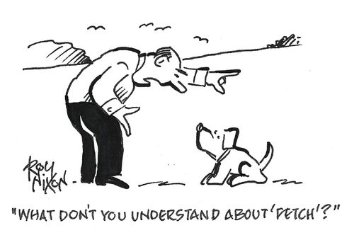"What don't you understand about 'fetch'?"