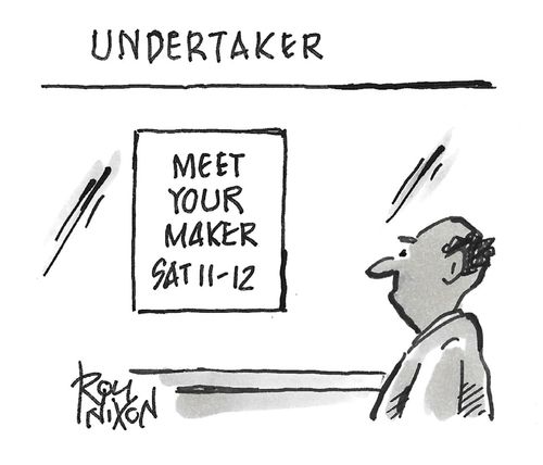 "Meet your maker Sat 11-12"