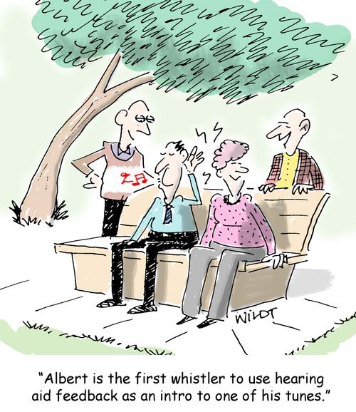 "Albert is the first whistler to use hearing aid feedback as an intro to one of his tunes."