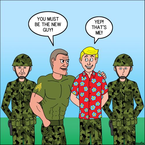 "You must be the new guy!" 