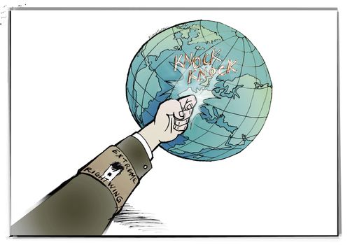 Far Right Knocking On Globe