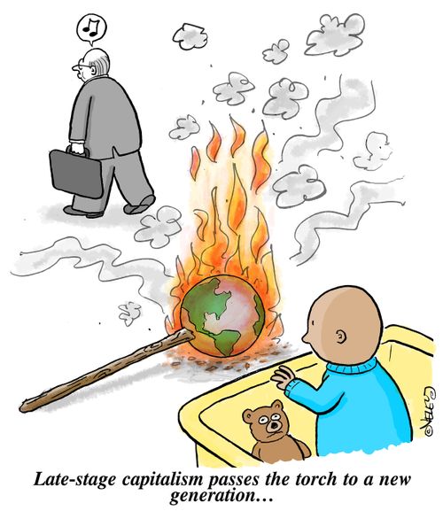 "Late-stage capitalism passes the torch to a new generation..."