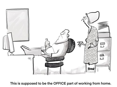 "This is supposed to be the office part of working from home."