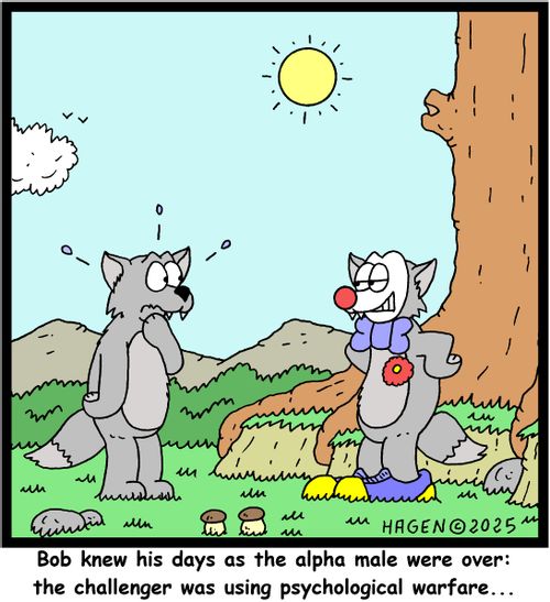 Bob knew his days as the alpha male were over: the challenger was using psychological warfare....