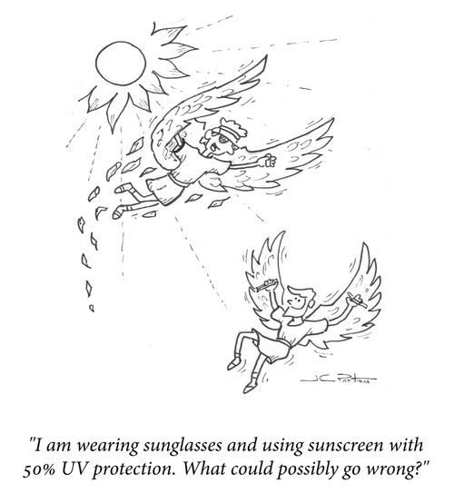 "I am wearing sunglasses and using sunscreen with 50% UV protection. What could possibly go wrong?"