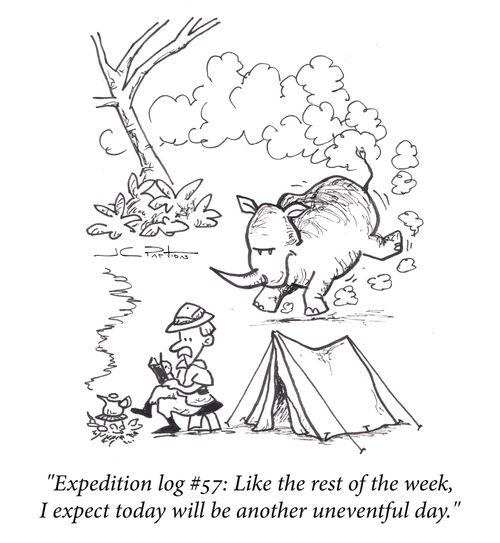 "Expedition log #57: Like the rest of the week, I expect today will be another uneventful day."