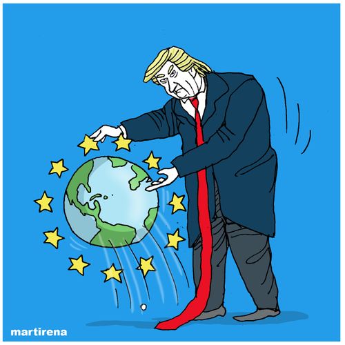 Trump tries to subdue the world with the EU