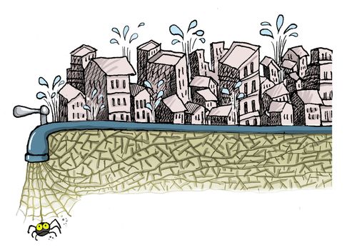 Water shortage and waste due to leaks