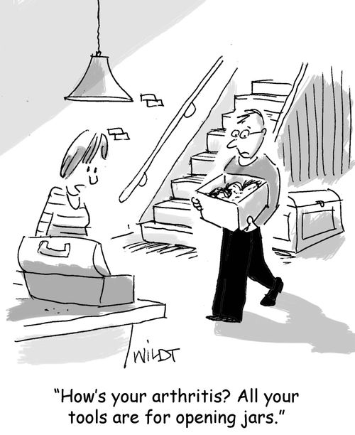 "How’s your arthritis? All your tools are for opening jars."