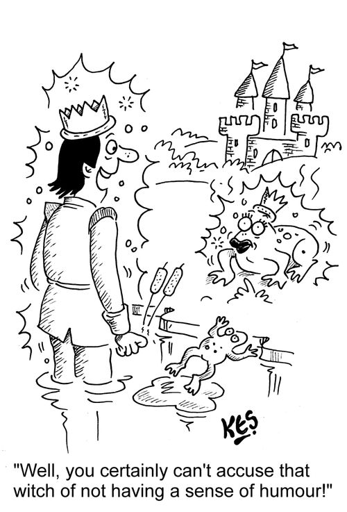 "Well, you certainly can't accuse that witch of not having a sense of humour!"