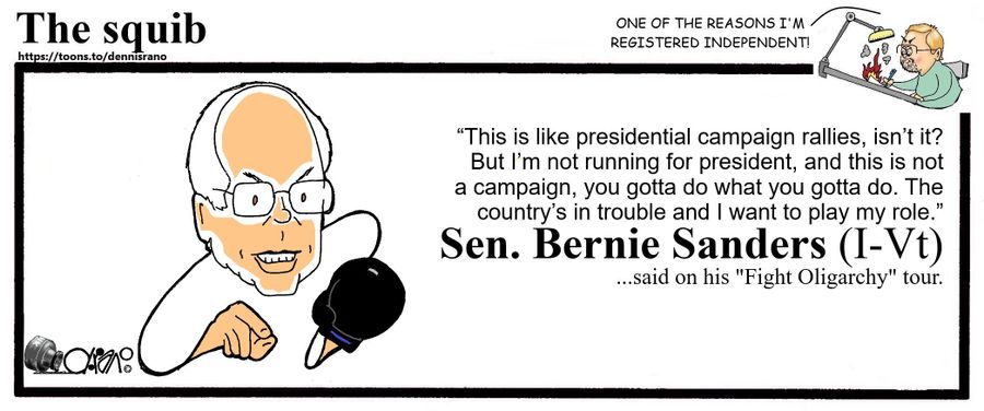 "This is like presidential campaign rallies, isn’t it? But I’m not running for president, and this is not a campaign, you gotta do what you gotta do. The country’s in trouble and I want to play my role."