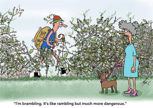 "I'm brambling. It's like rambling but much more dangerous."