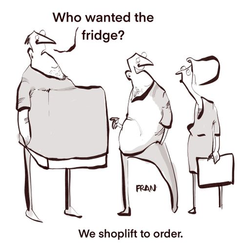 We Shoplift to Order: "Who wanted the fridge?"