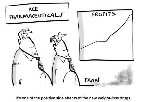 "It's one of the positive side effects of the new weight-loss drugs."