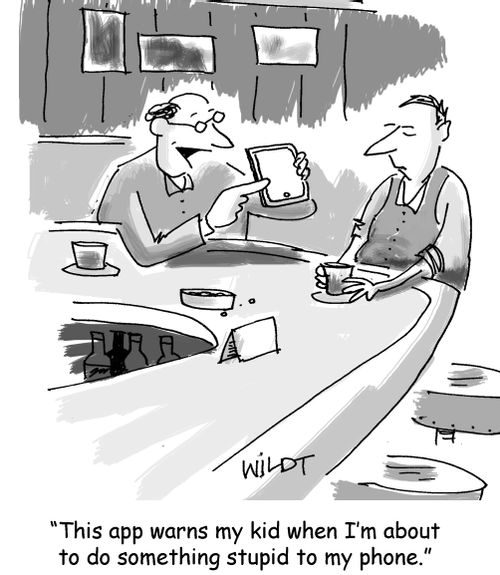 "This app warns my kid when I'm about to do something stupid to my phone."
