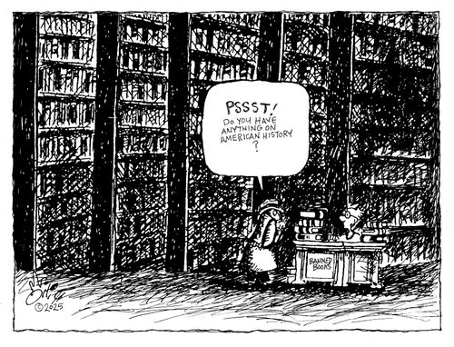 "Pssst! Do you have anything on American history?"