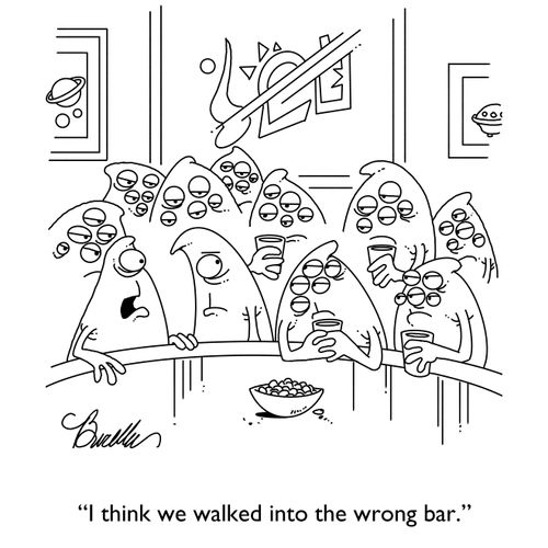 "I think we walked into the wrong bar."