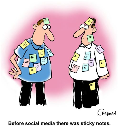 Before social media there was sticky notes.