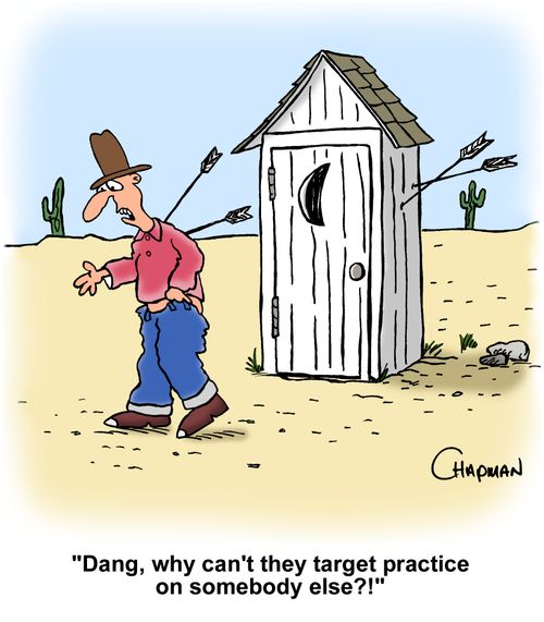 "Dang, why can't they target practice on somebody else?!"
