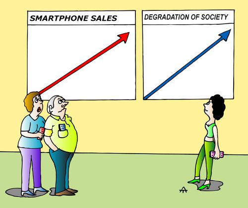 "Smartphone sales"   "Degradation of society"