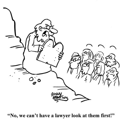 "No, we can't have a lawyer look at them first!"