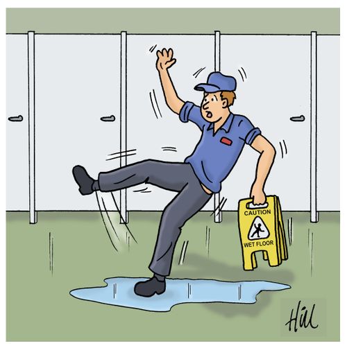 Caution - Wet Floor.