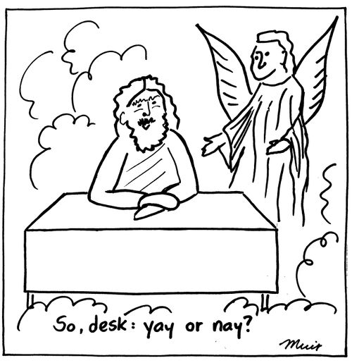 "So, desk: yay or nay?"