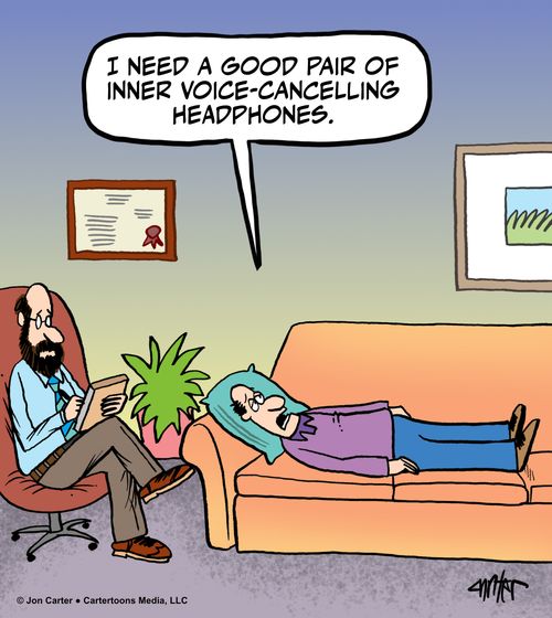"I need a good pair of inner voice-cancelling headphones."