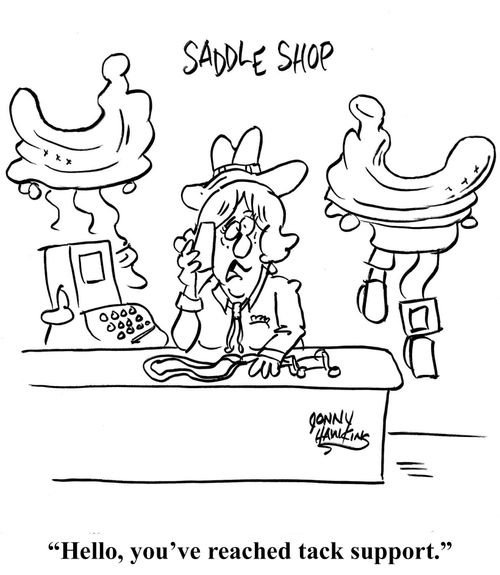 "Hello, you’ve reached tack support."