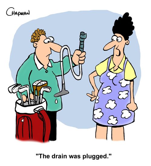 “The drain was plugged.”