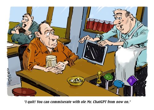 "I quit! You can commiserate with ole Mr. ChatGPT from now on."