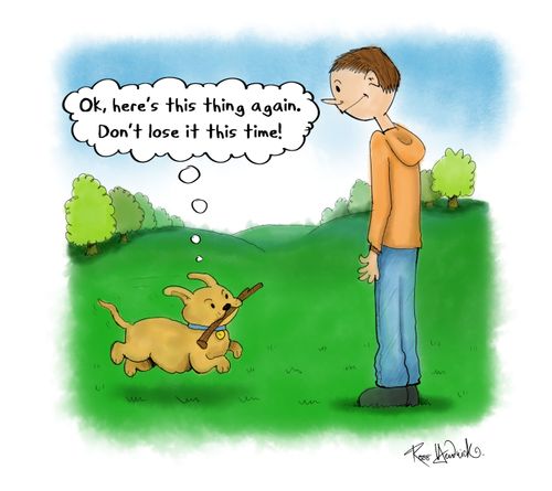 "Ok, here's this thing again. Don't lose it this time!"