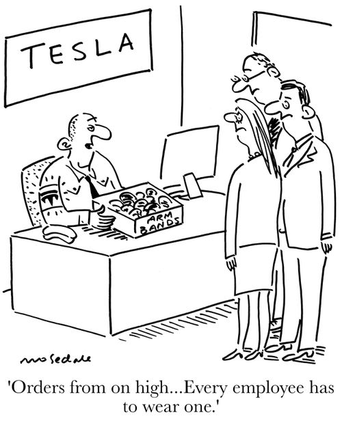 'Orders from on high...Every employee has to wear one.'