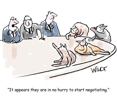 "It appears they are in no hurry to start negotiating."
