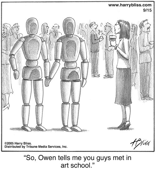 "So, Owen tells me you guys met in art school."