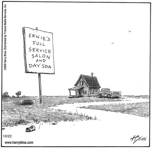 "Ernie's full service salon and day spa."