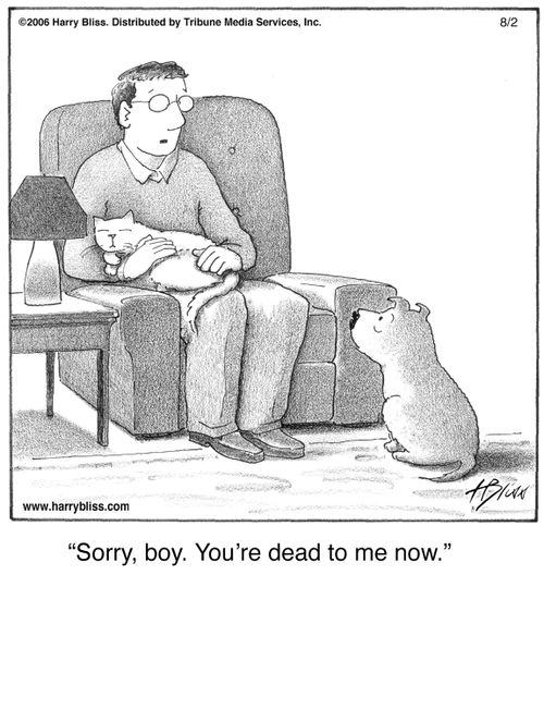 "Sorry, boy. You’re dead to me now."