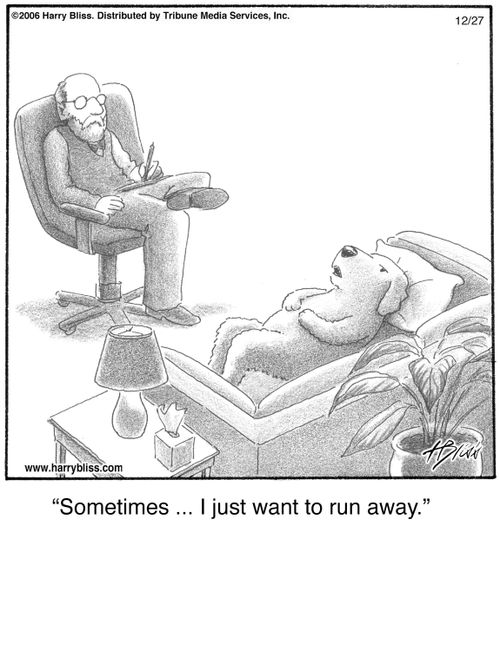 "Sometimes ... I just want to run away."
