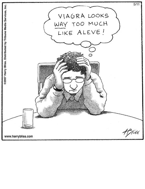 "Viagra looks way too much like Aleve!"