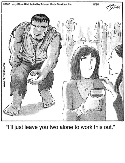 "I'll just leave you two alone to work this out."