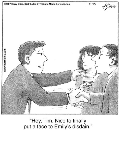 "Hey, Tim. Nice to finally put a face to Emily’s disdain."