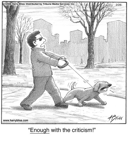 "Enough with the criticism!"