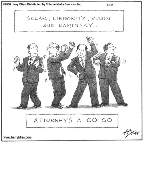 "Sklar, Liebowitz, Rubin and Kaminsky... Attorneys a go-go."
