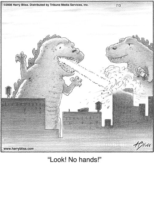 "Look! No hands!"