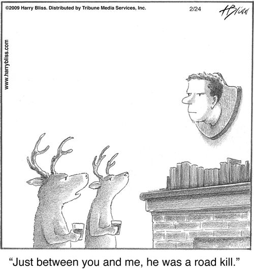 "Just between you and me, he was a road kill."