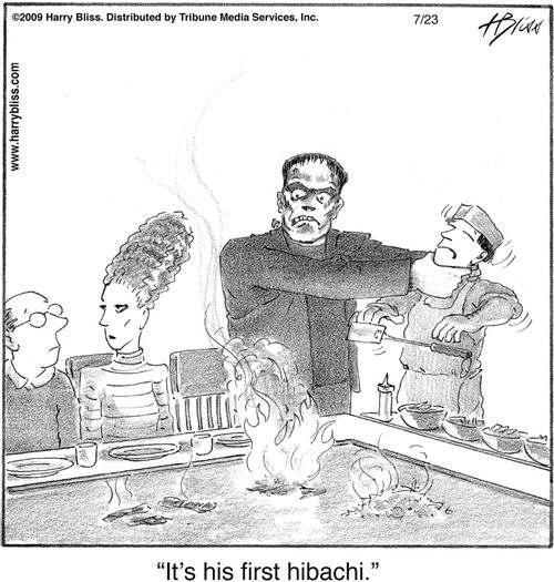 “It's his first hibachi.”