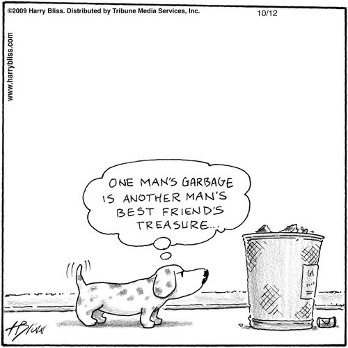 "One man's garbage is another man's best friend's treasure..."